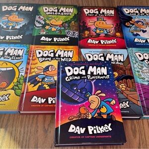 Dog Man Books (Set of 9) Hardcover books that were never used.